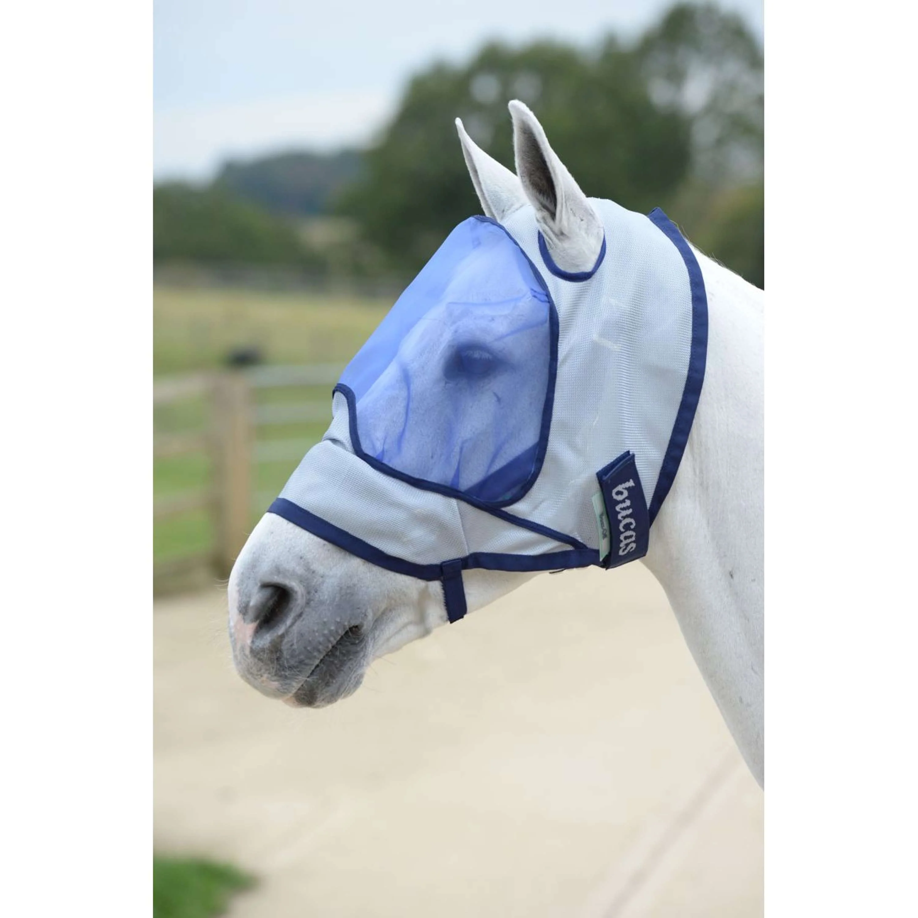 Bucas Buzz-Off Maschera Anti-Mosche Delux Blu - Image 6