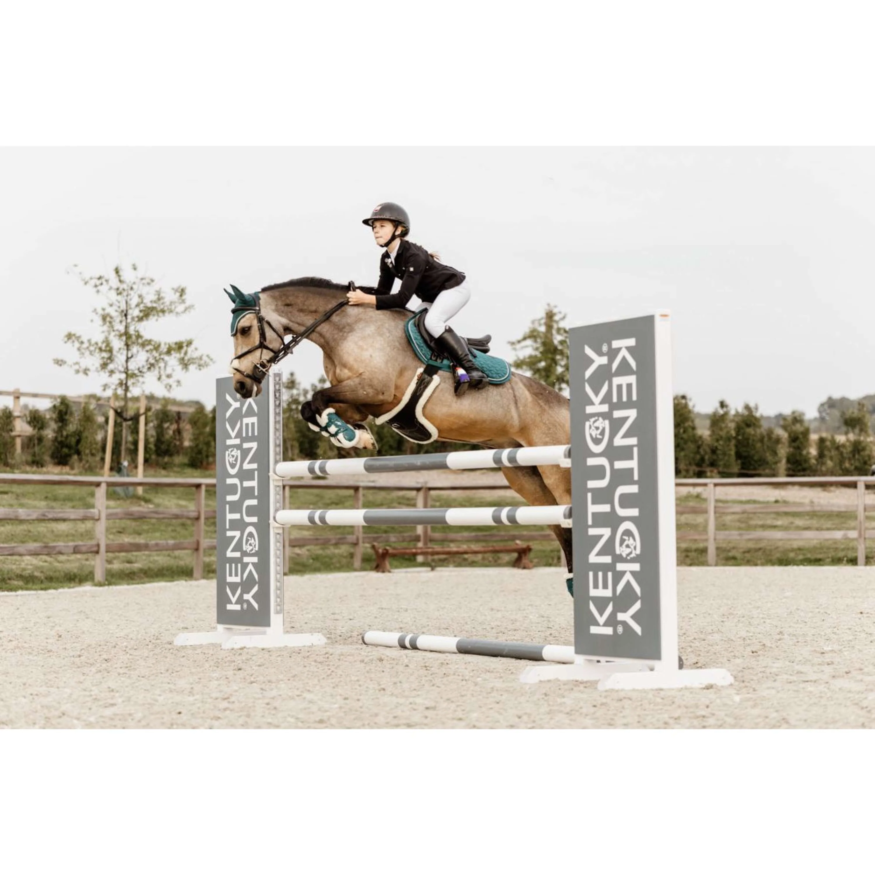 Kentucky Horsewear Stinchiere Bamboo Elastic Vegan Sheepskin Smeraldo - Image 10